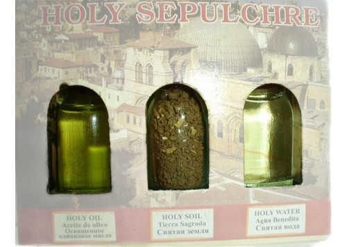 Imagen Religiosa Aceite Agua Tierra Santa Santo Sepulcro Jer