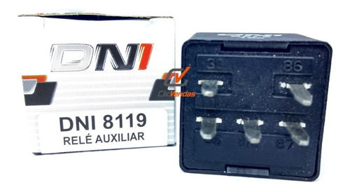 Rele Auxiliar - Uso Geral - 12v - 40/30a - Dni 8119