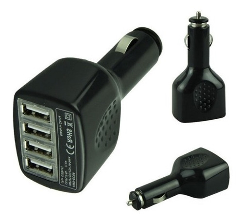 Cargador Para Auto 4 Puertos Usb 2.1 Amperes, Carga Rapida