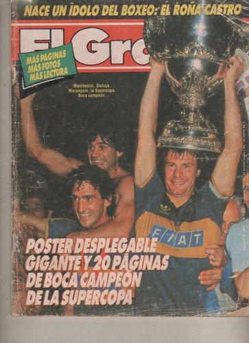 Revista El Grafico Nº 3661 - Boca Campeon Supercopa Año 1989