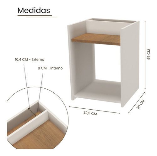 Mesa Cabeceira Bide Lateral Moderno Branca Retro Cama Criado