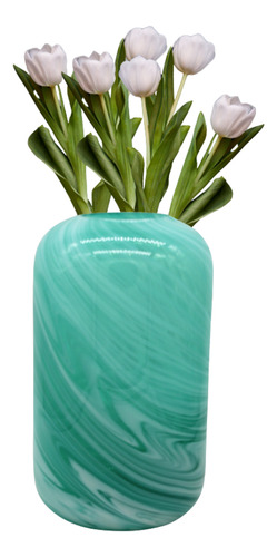 Florero De Cristal Jarron De Vidrio Templado Decorativo 21cm