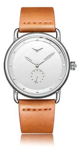 Reloj Simple De Cuero De Acero Impermeable Onola Para Hombre Color Del Fondo Blanco