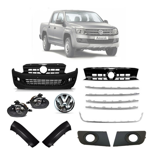 Kit Parachoque Dianteiro Amarok 2011 2012 2013 2014 2015 16 