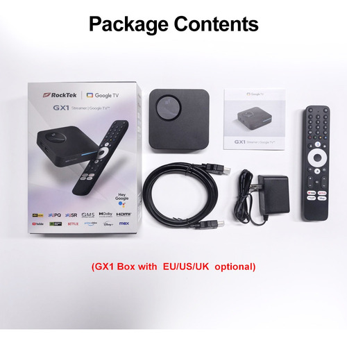 Rocktek Gx1 Uhd Android Tv 12 Box 4 Gb 32 Gb Wifi6 Bt