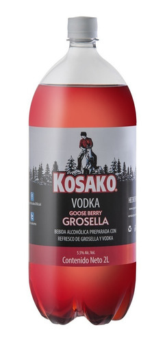 Vodka Kosako Grosella 2 Litros 3 Pack