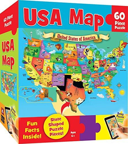 Masterpieces Explorer Kids - Mapa De Estados Unidos - Puzzle