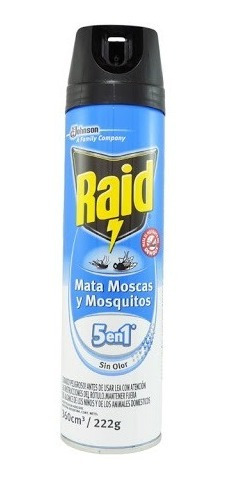 Raid Mata Moscas Y Mosquitos 5 En 1 Sin Olor