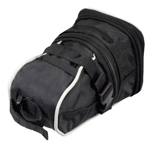 Imagem 2 de 3 de Bolsa De Selim Tsw Preta Impermeável Refletiva Ciclismo Bike