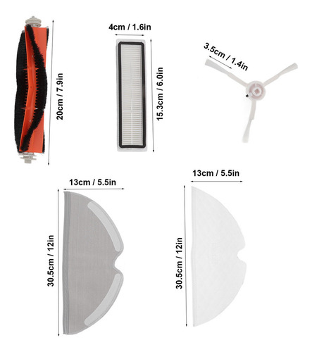 Kit De Accesorios Para Robots De Barrido, Cepillo Principal