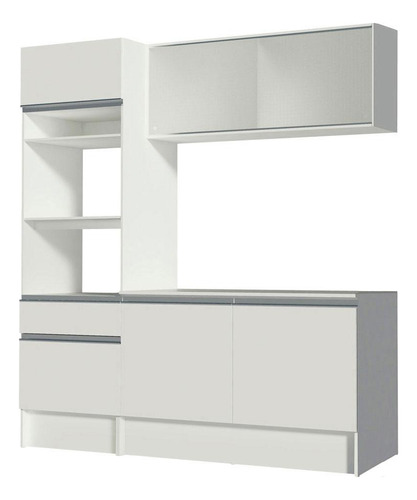 Cocina Integral Completa Modular Compacto Madesa Topazio 180cm Color Blanco