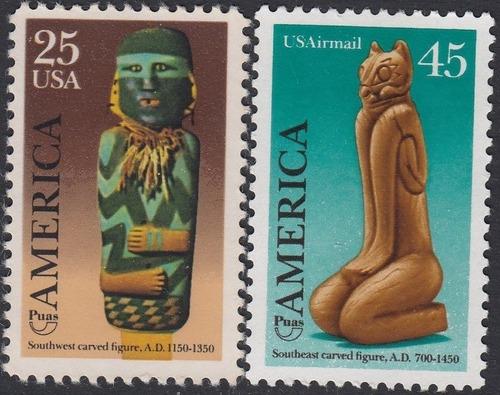 Estampillas Estados Unidos 1989 - Upaep / Arte Aborigen