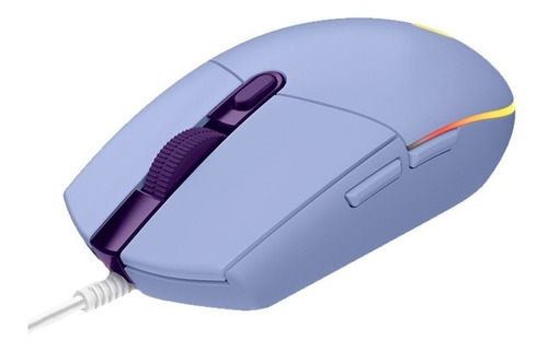 Imagen 2 de 8 de Mouse gamer de juego Logitech G Series Lightsync G203 lila