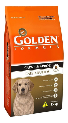 Ração Golden Formula Carne E Arroz Para Cães Adultos 15kg