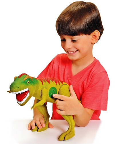 Dinossauro World T-rex Com Som Adijomar Brinquedos Menino