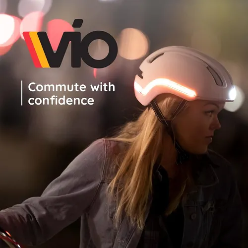 Nutcase, Vio - Casco De Bicicleta Con Luces Led Y Protección