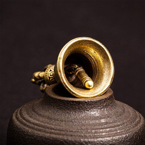 Imagen 9 de 10 de 2 Campana Artesanal Decorativa De Metal - Tamaño: 4.8x2.3cm