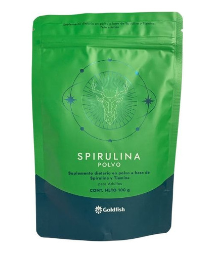 Spirulina Polvo Goldfish +vit.  Proteinas Y Minerales X 100g