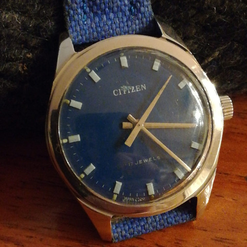 Reloj    Citizen  2520  -  Blue   ( 1980s )  Japan Coleccion