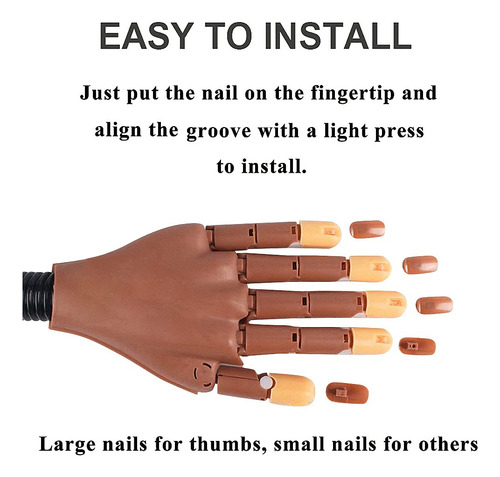 Mano De Práctica Para Uñas Acrílicas, Mano Profesional De En