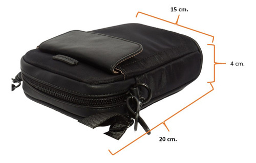 Sfera Bandolera / Bolso Pequeño Color Negro Con Cierre