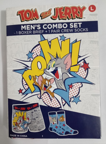 Boxer Y Calcetines Tom And Jerry Combo Hombre Talla L