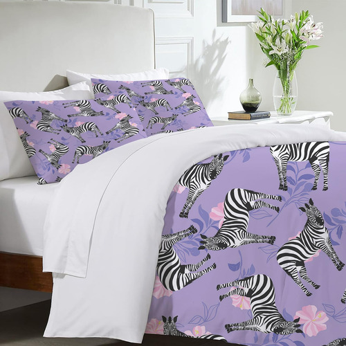 Conjunto De Cama Wosabee Zebra Conjunto De Edredom Zebra Flo