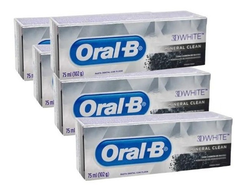 Kit De 6 Pastas Dentales 3d White Mineral Clean Oral B