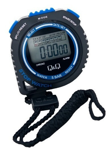 Cronometro Q&q Hs48j004y Negro Azul
