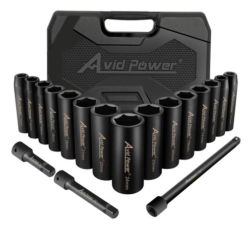 Avid Power Juego De 18 Llaves De Impacto De Accionamiento De