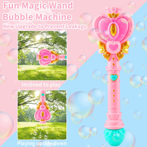 Varita De Burbujas Corazón De Princesa Cesta Pascua Regalo N Color