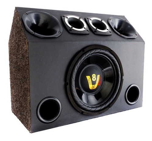 Imagem 6 de 7 de Caixa Trio Som Automotivo Carro Completa Sub Modulo Digital