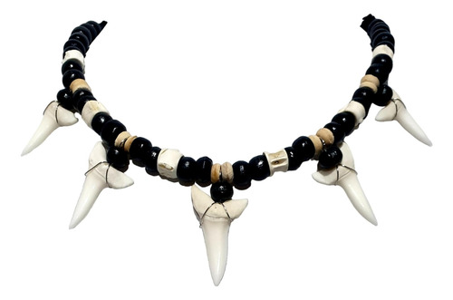¡nadar 5! Collar De Dientes De Tiburón Genuino Para Hombres,