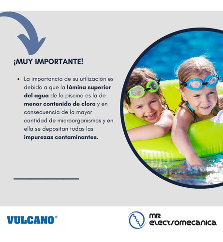Imagen 4 de 10 de Skimmer Vulcano Boca Ancha Piscina Fibra 38cm / 119009