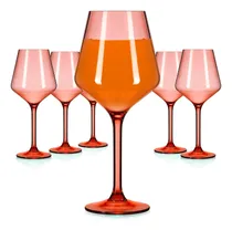 Comprar 6 Copa Vino Acrilica Tallo Cristaleria 15 Onza Vaso