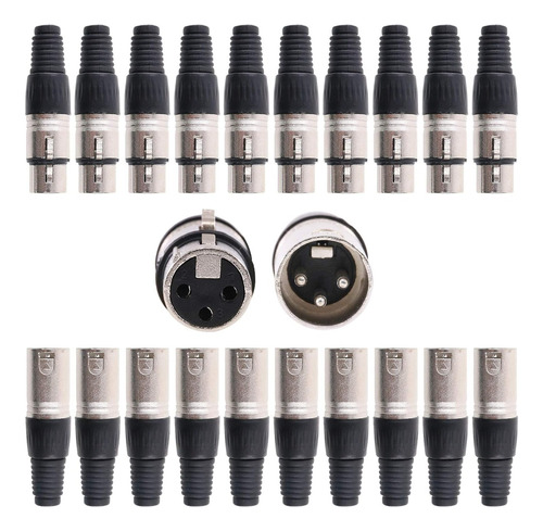 Conector Xlr Macho Y Hembra Cannon Juego De 5 Pares 