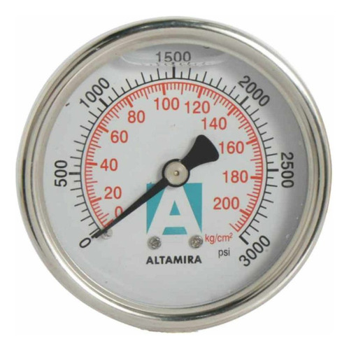 Manometro Altamira 0-3000 Psi Glicerina Man0-3000gbm