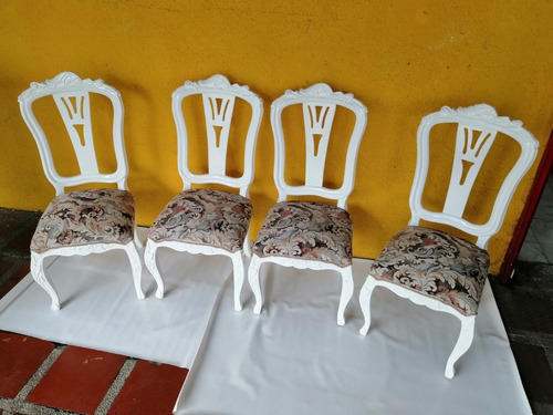 Imagen 2 de 10 de Silla Antigua Italy Vintage Poliuretano Jacquard Precio Xc/u