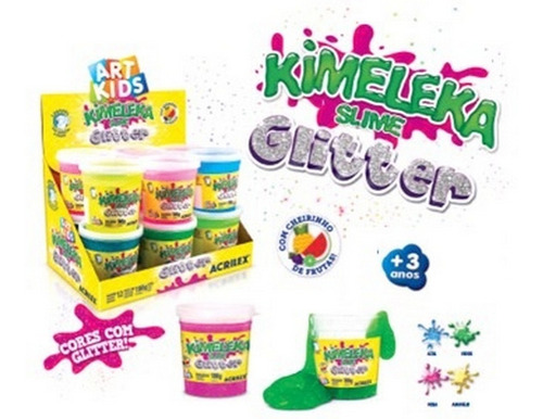 Imagen 2 de 5 de Masa Slime Kimeleka Con Glitter O Metalizada Ar1 96810