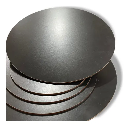 comprar Base Torta Bandeja Circulo Fibrofacil Mdf Negro 26cm X10 Uni