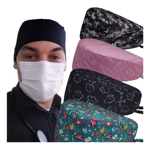 Kit 3 Touca Bandana Cirurgica Gorro Masculino Ou Feminina