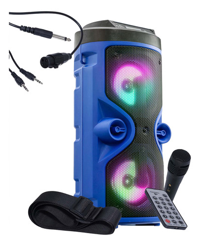 Caixa Torre Som Bluetooth Mp3 P2 Usb Sd Pendrive + Microfone