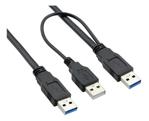 Dual Usb 3.0 Tipo A Usb Macho Cable Para Discos Duros Extern
