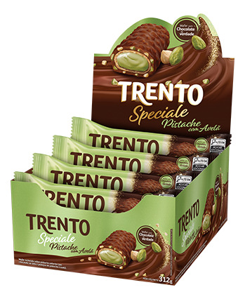 Chocolate Trento Speciale Pistache Com Avelã 12 Uni De 26g