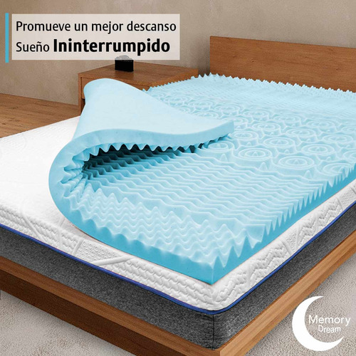 Colchoneta Memory Foam Topper King Size 5 Cm Gel Cool Zone