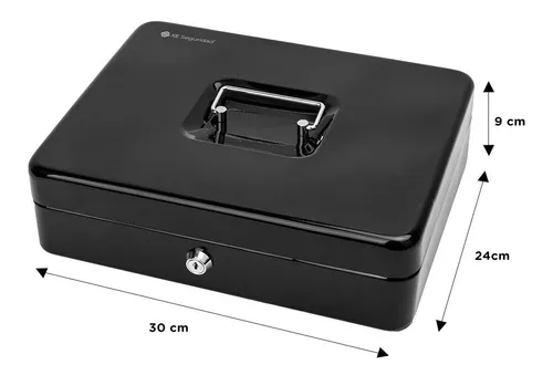 Caja de Seguridad para Dinero Grande Negro