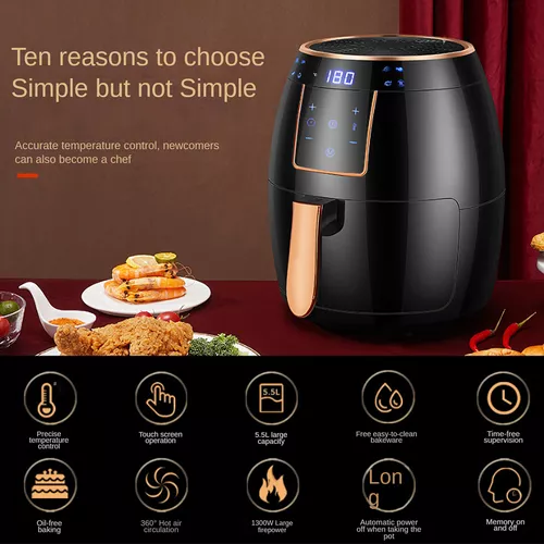 Air Fryer Air Lcd Con Utensilios Eléctricos Para Hornear Air