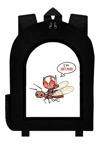 Mochila Ant-man El Hombre Hormiga Negra Adulto / Escolar A22