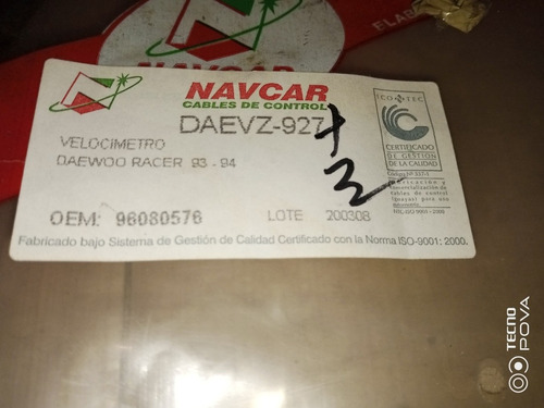 Guaya Velocímetro Daevz-927/daewoo Racer Año 93/94