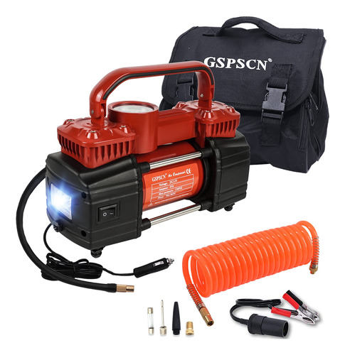 Gspscn Compresor De Aire De Doble Cilindro Dc De 12 V Para A